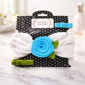 Nwt new Handmade headband and velvet 2 barrettes